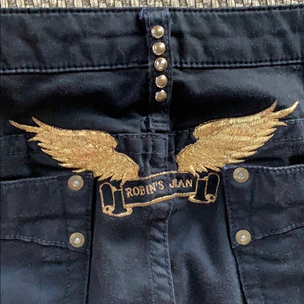 Robin’s Angel Wings Straight Leg Stretch Jeans